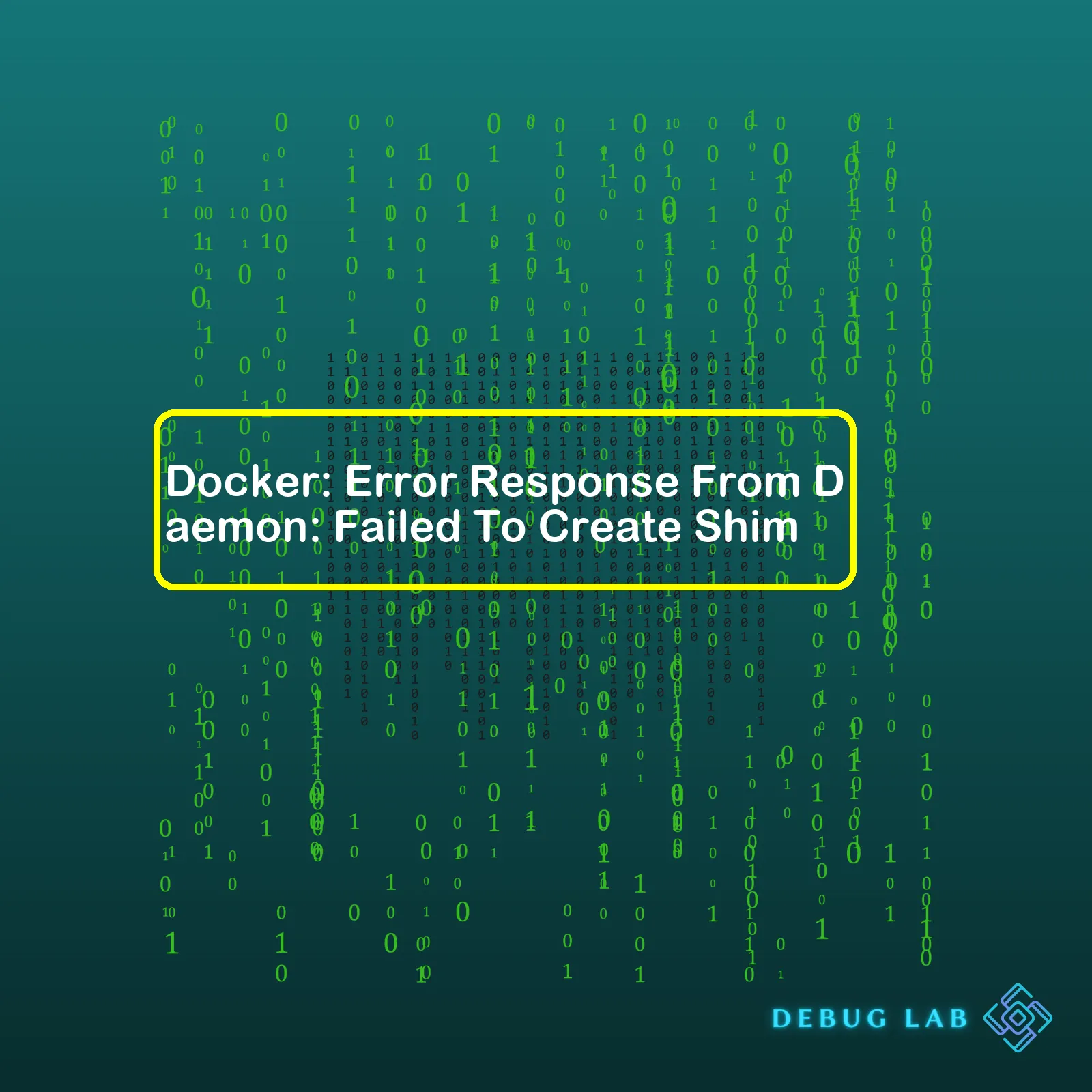 Docker: Error Response From Daemon: Failed To Create Shim