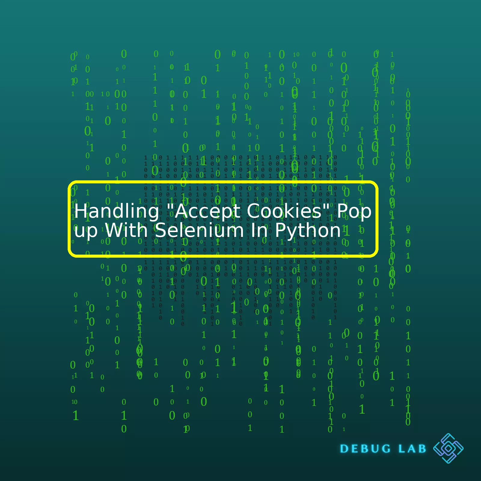 Handling "Accept Cookies" Popup With Selenium In Python