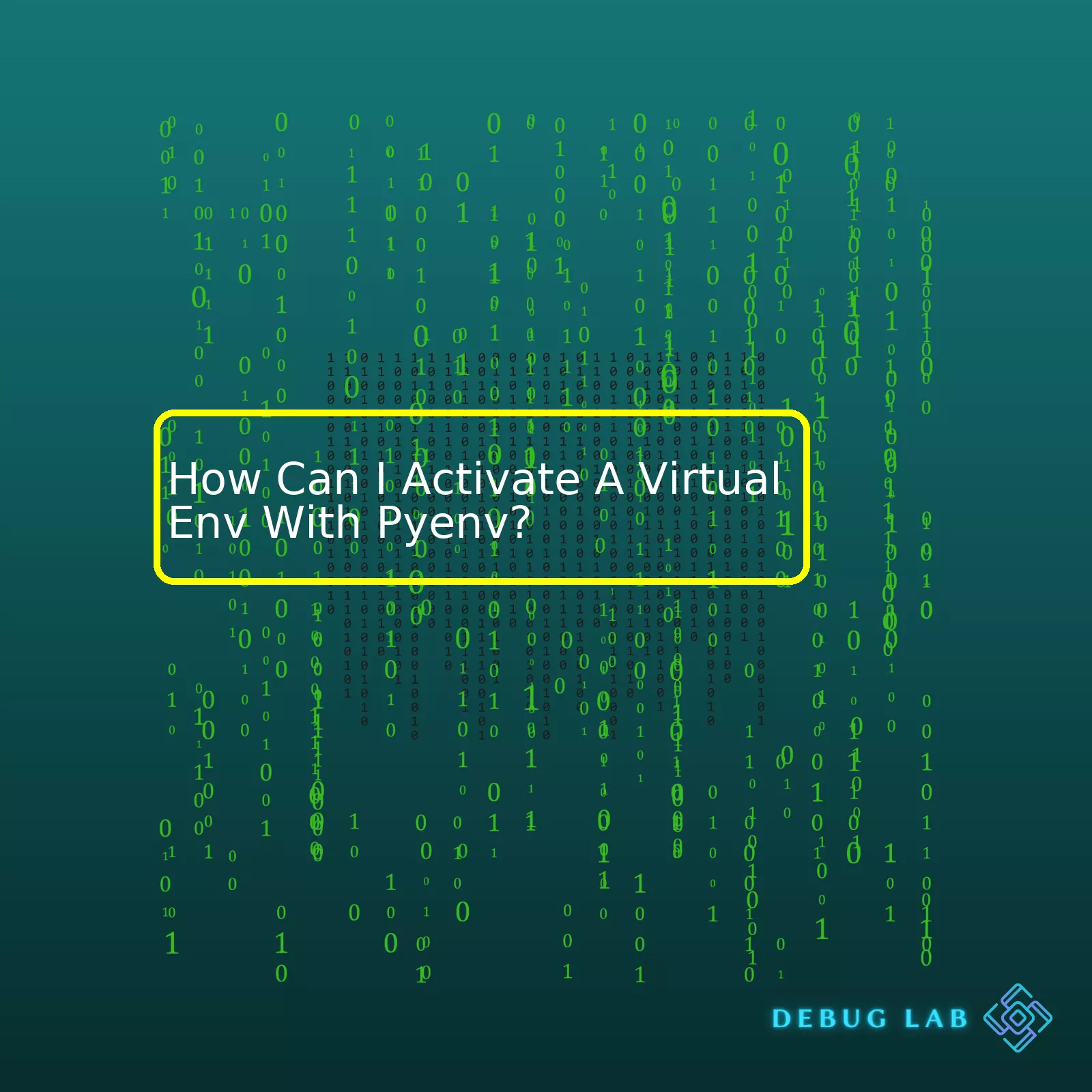 How Can I Activate A Virtual Env With Pyenv?