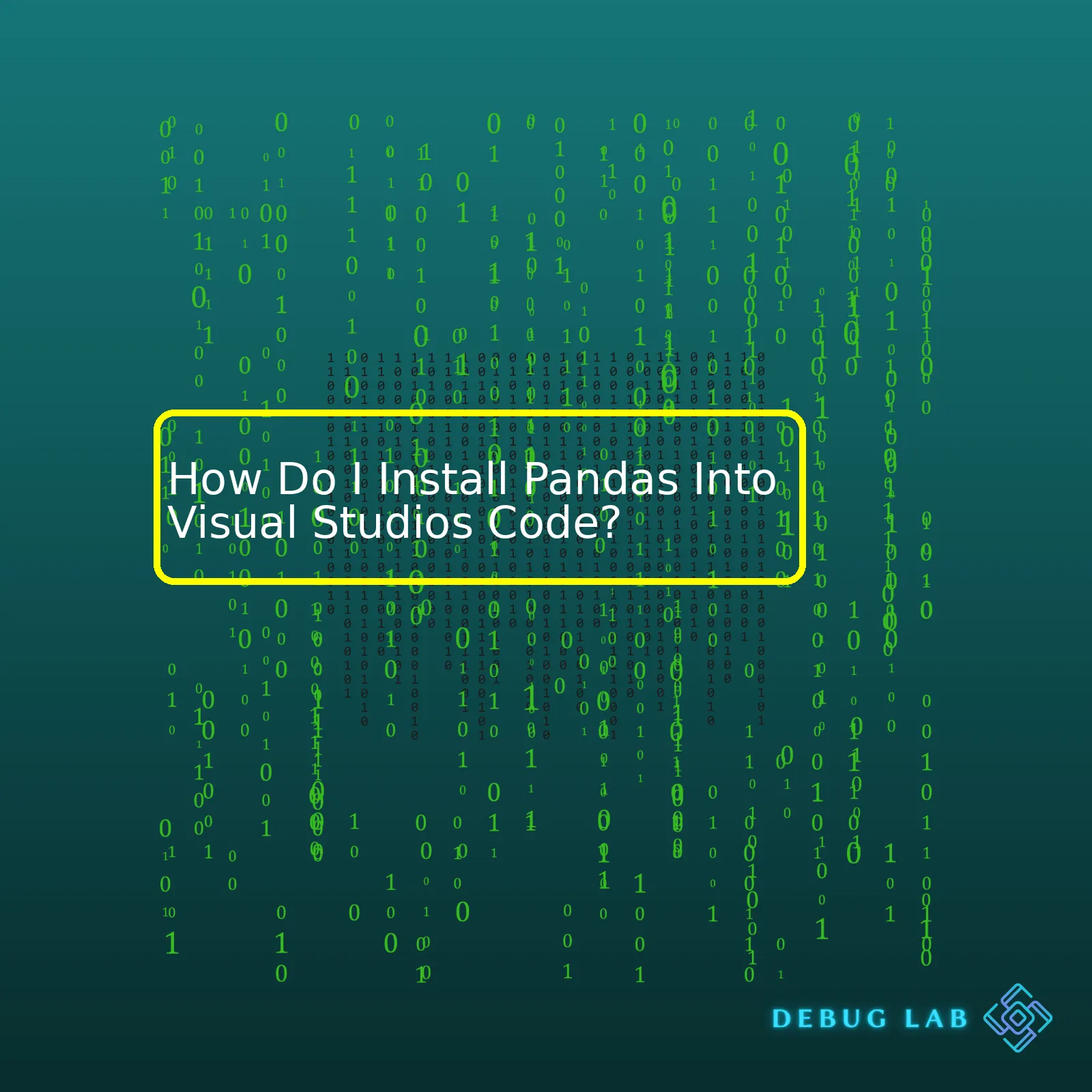 How Do I Install Pandas Into Visual Studios Code?