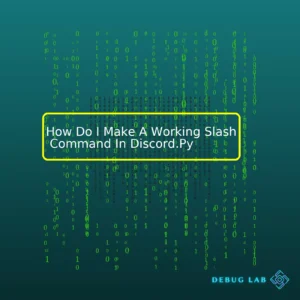 How Do I Make A Working Slash Command In Discord.Py