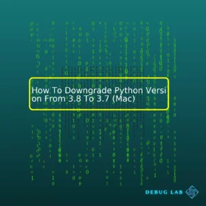 How To Downgrade Python Version From 3.8 To 3.7 (Mac)