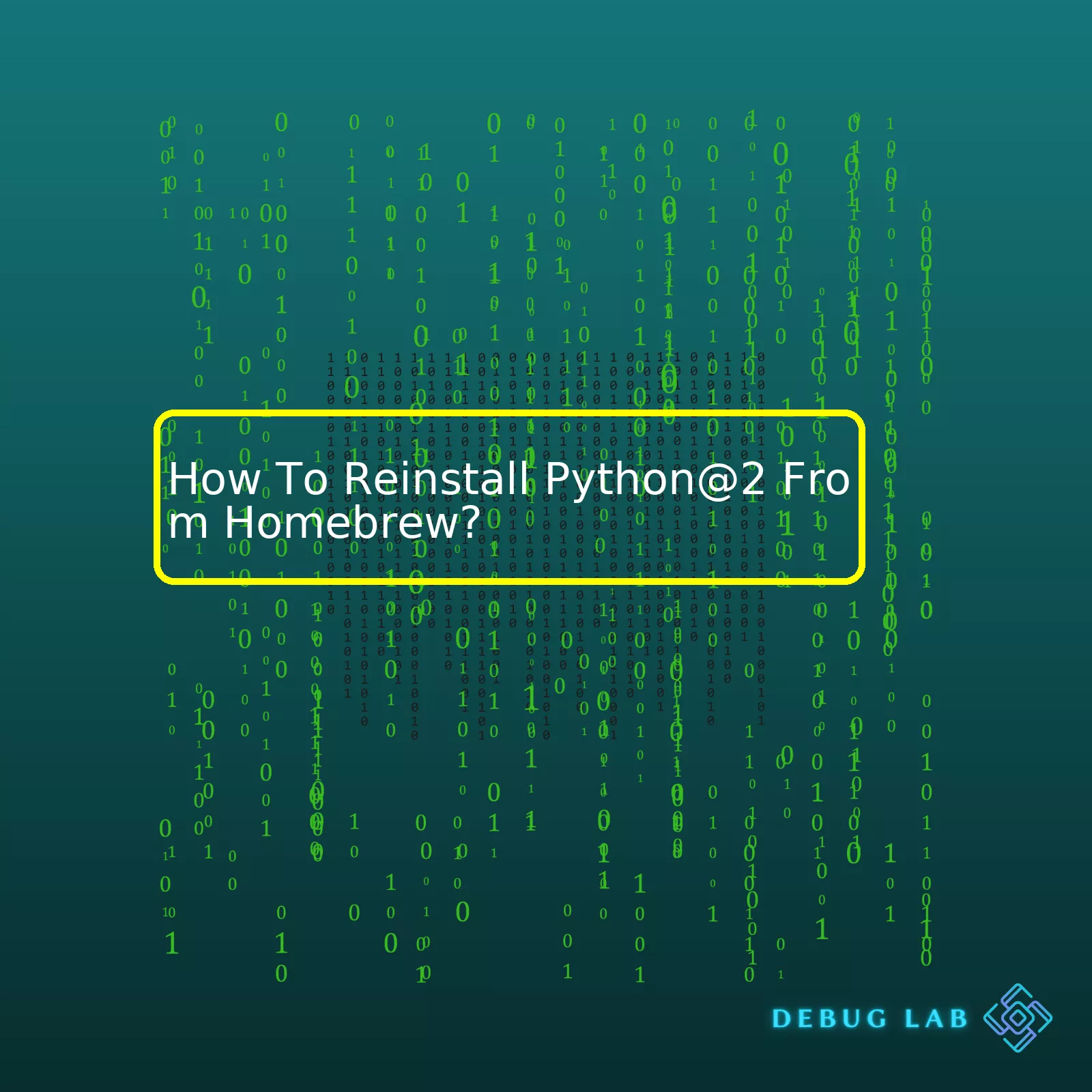 How To Reinstall Python@2 From Homebrew?