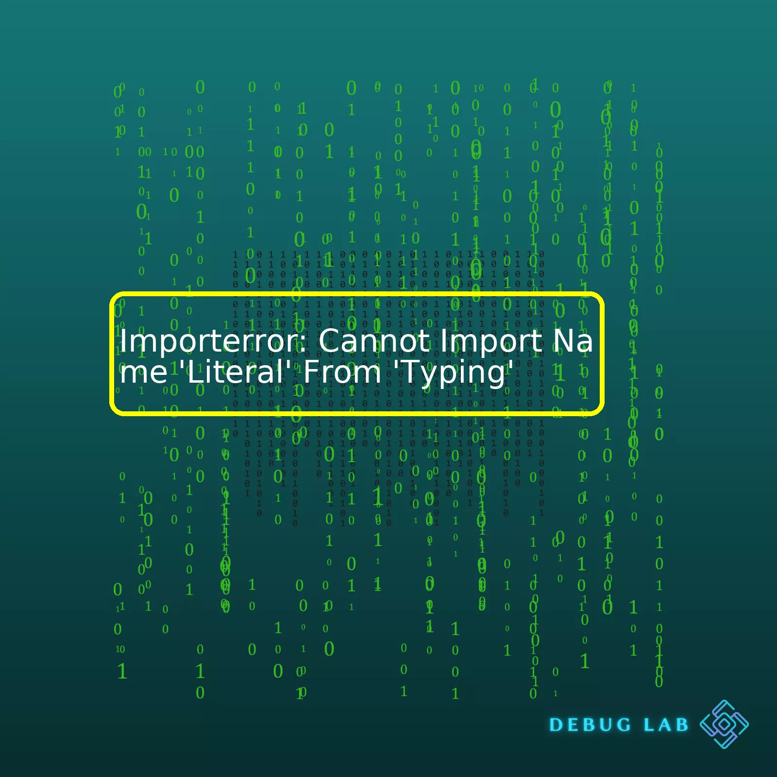 Importerror: Cannot Import Name 'Literal' From 'Typing'