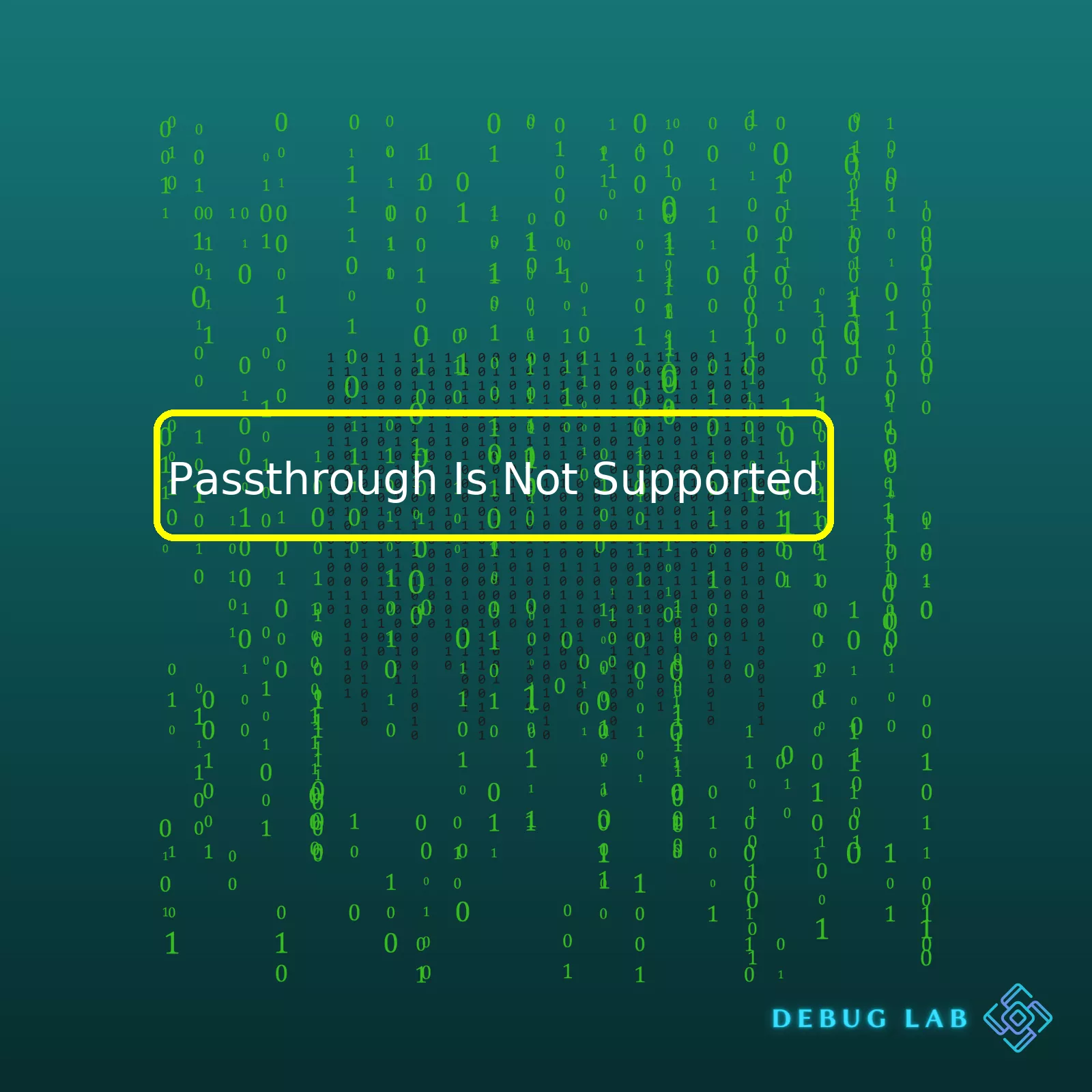 Passthrough Is Not Supported