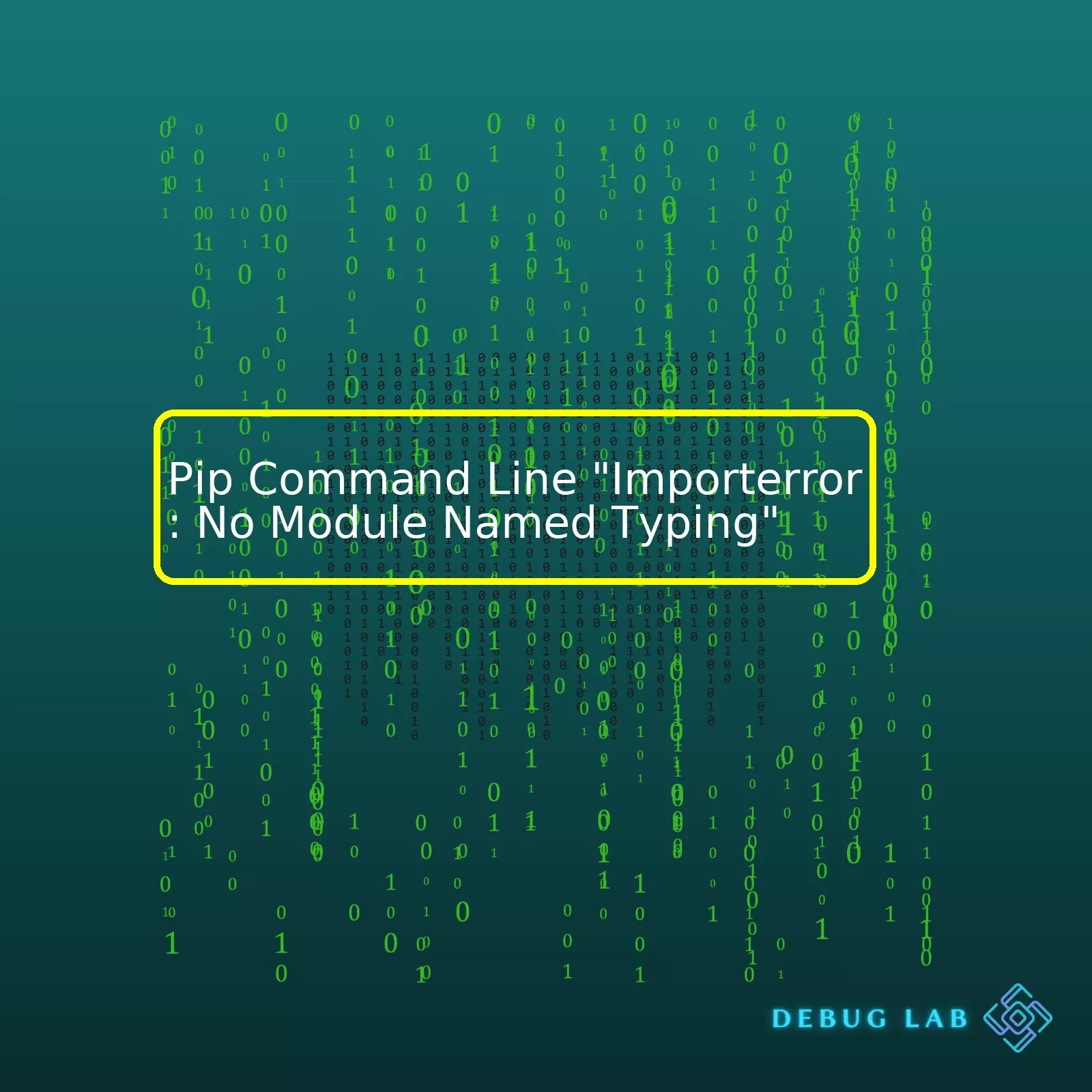 Pip Command Line "Importerror: No Module Named Typing"