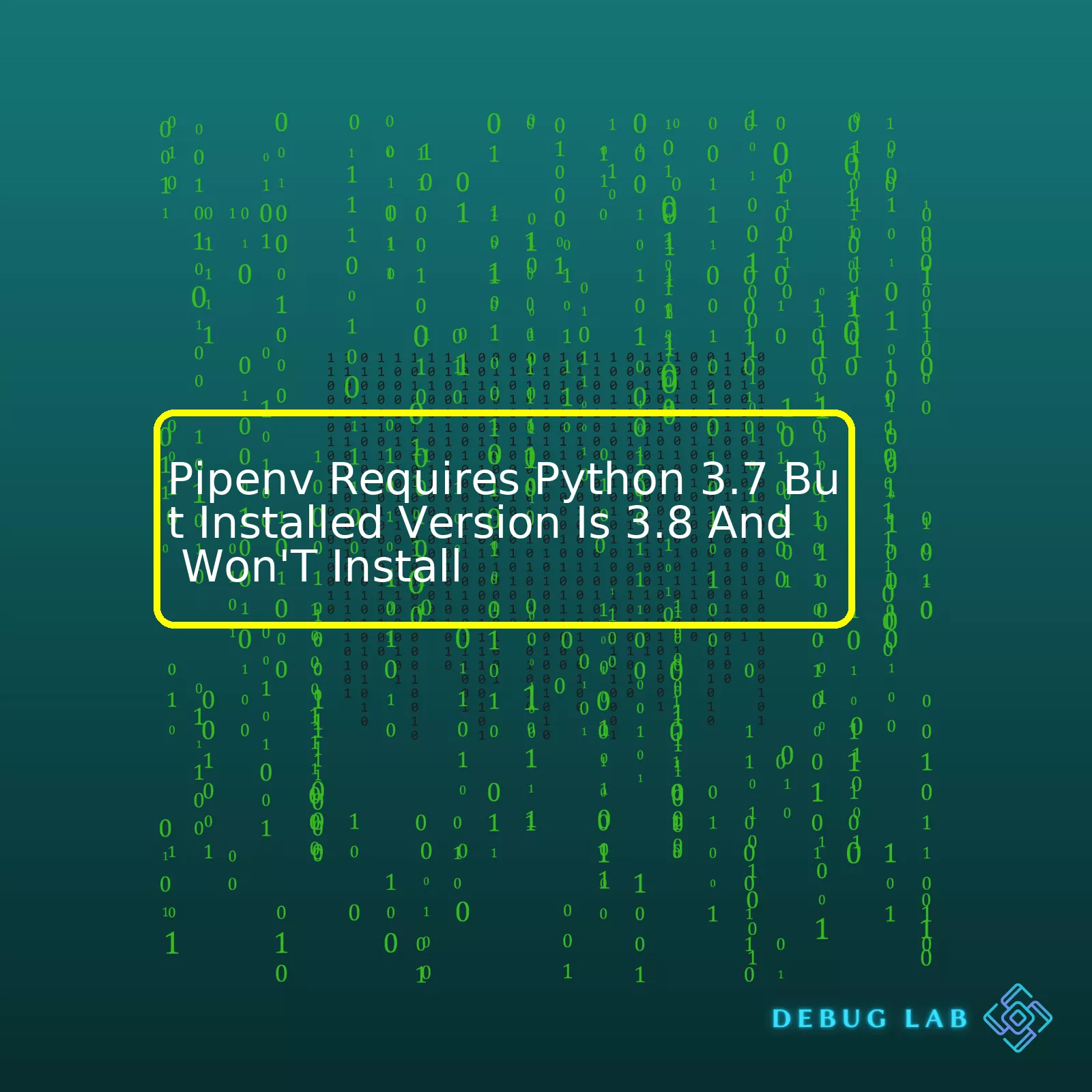 Pipenv Requires Python 3.7 But Installed Version Is 3.8 And Won'T Install