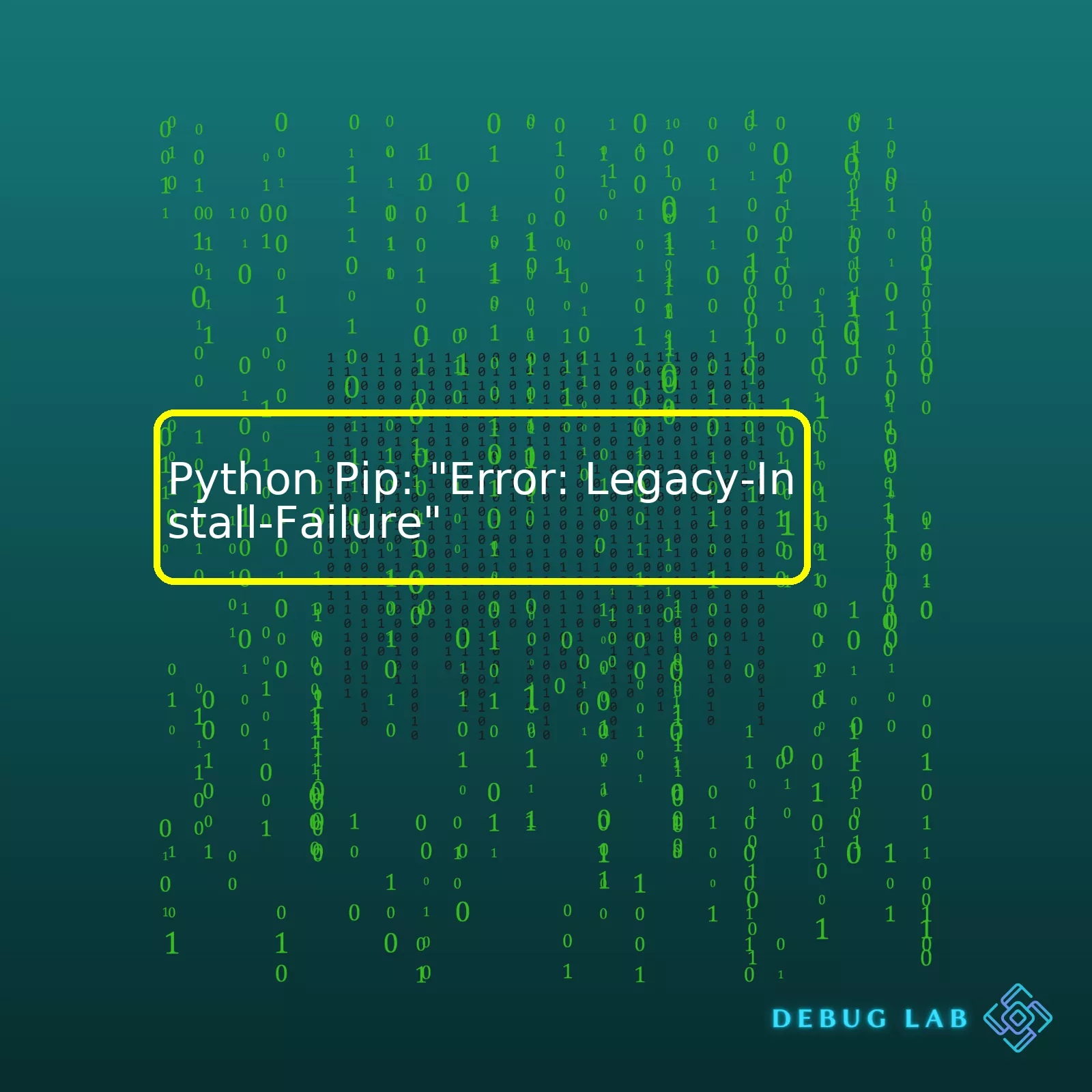 Python Pip: "Error: Legacy-Install-Failure"