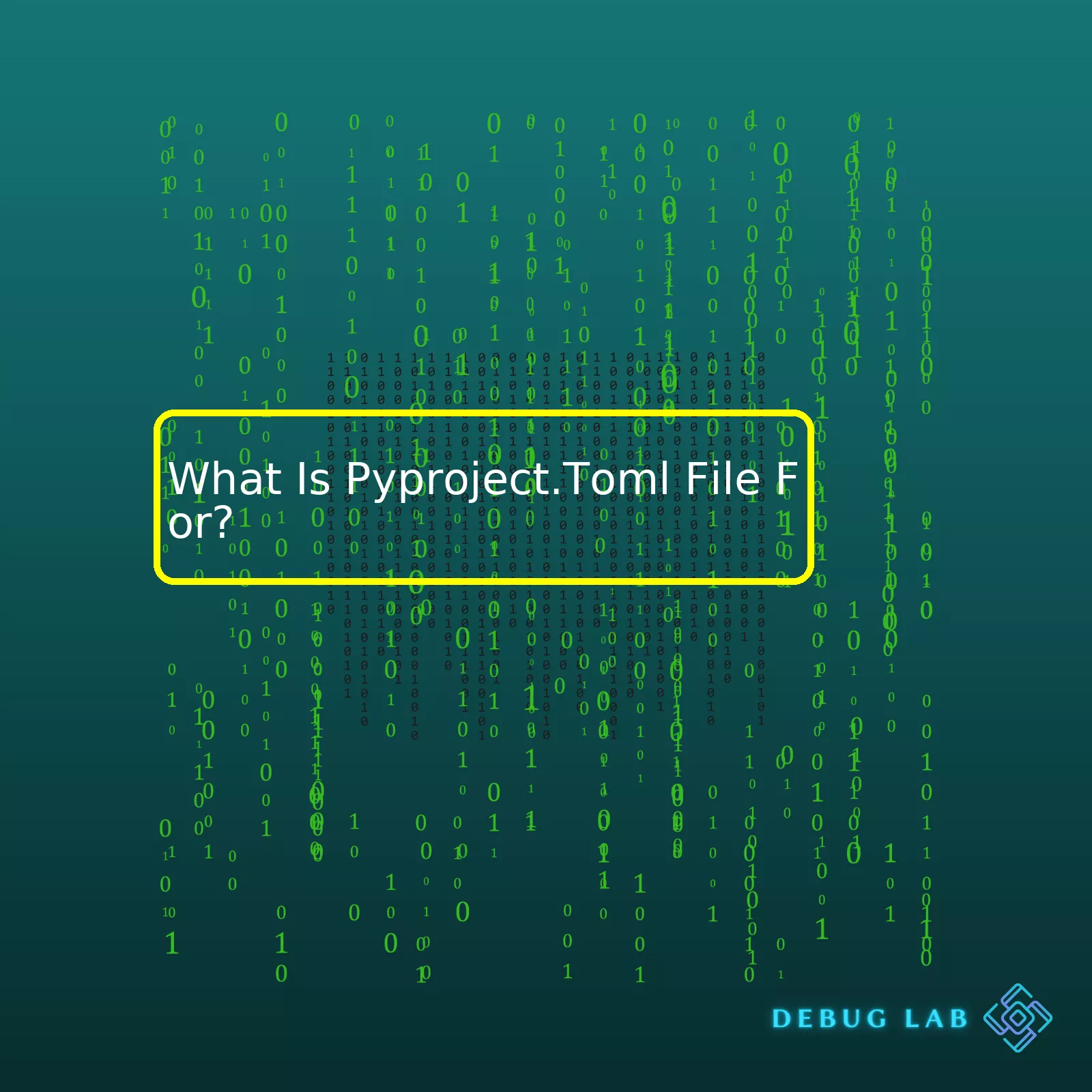 What Is Pyproject.Toml File For?