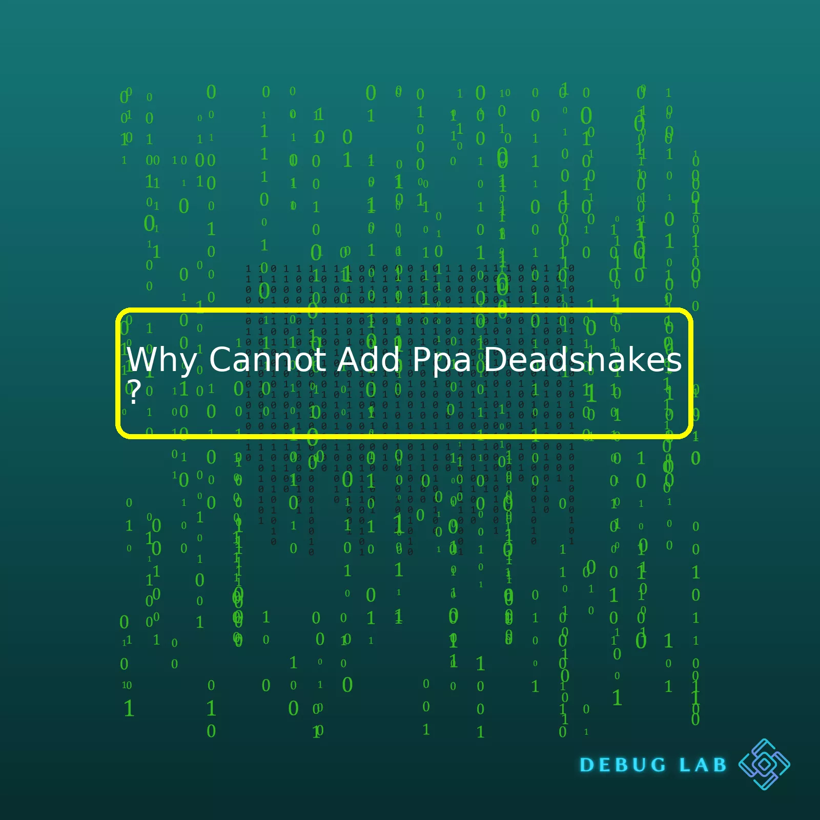 Why Cannot Add Ppa Deadsnakes?