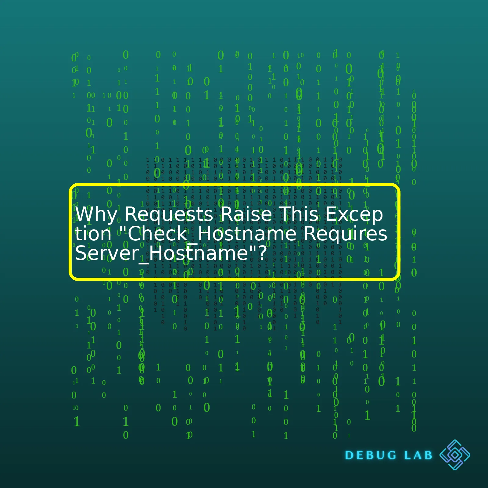 Why Requests Raise This Exception "Check_Hostname Requires Server_Hostname"?