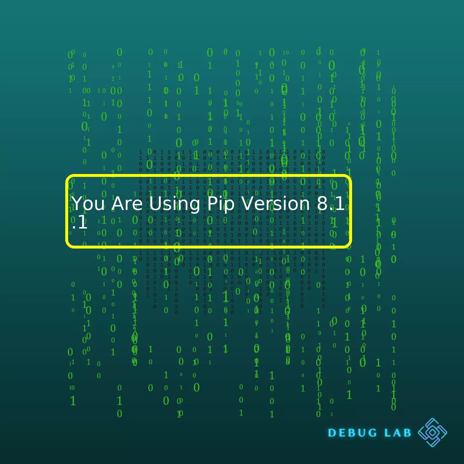 You Are Using Pip Version 8.1.1