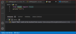 Import Flask Could Not Be Resolved From Source Pylance