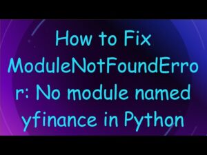 Python – Modulenotfounderror: No Module Named