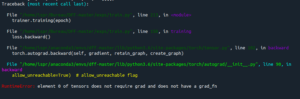 Pytorch Runtimeerror: Element 0 Of Tensors Does Not Require Grad And Does Not Have A Grad_Fn