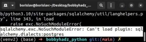 Sqlalchemy.Exc.Nosuchmoduleerror: Can’T Load Plugin: Sqlalchemy.Dialects:Postgres