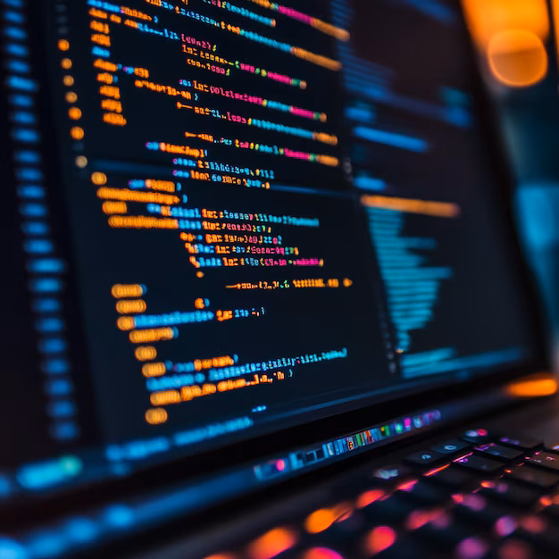 Code debugging on screen - A closeup of a computer screen with lines of code and debugging ...