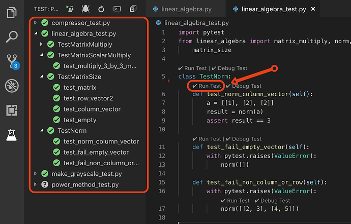 Test Explorer interface - Test Explorer UI - VS Code - Julia Programming Language