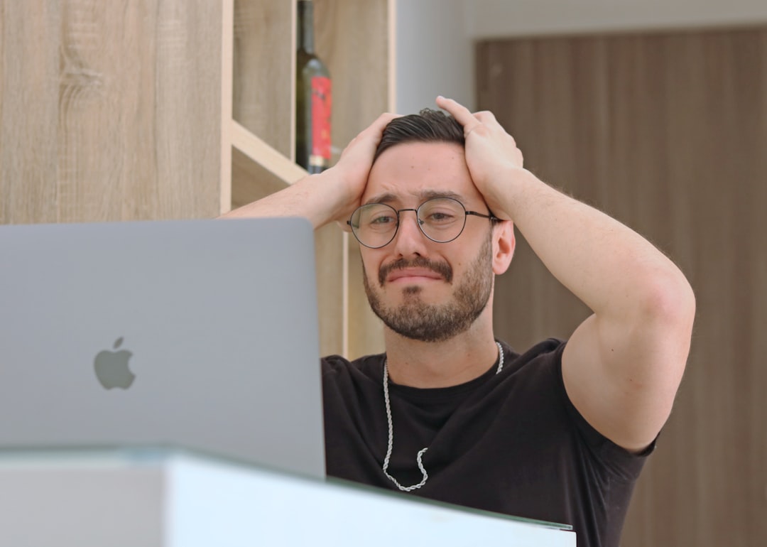 frustrated programmer looking at computer screen - Not every day is a good day