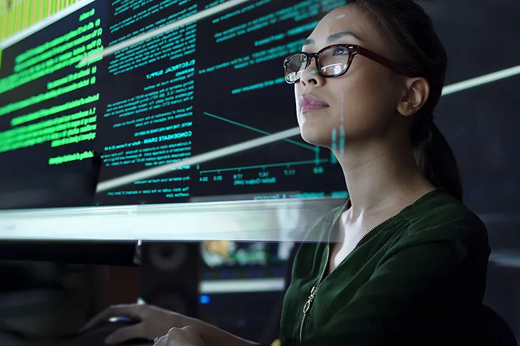 Cybersecurity code screen - Women in Cybersecurity: Closing the Gender Gap | Maryville Online