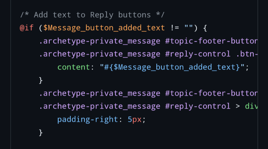 JSON code syntax on screen - Personal Message Bubbles - Page 3 - Theme component - Discourse Meta