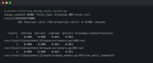 Profiling Django 5.2 async_unsafe() Warnings With py-spy 0.4.1