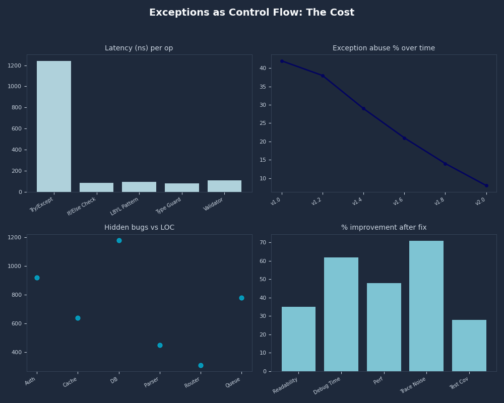 Dashboard: Exceptions as Control Flow: The Cost
